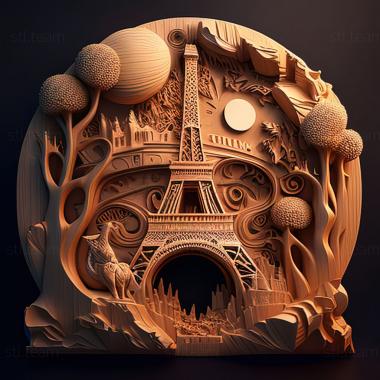 3D model Paris France (STL)